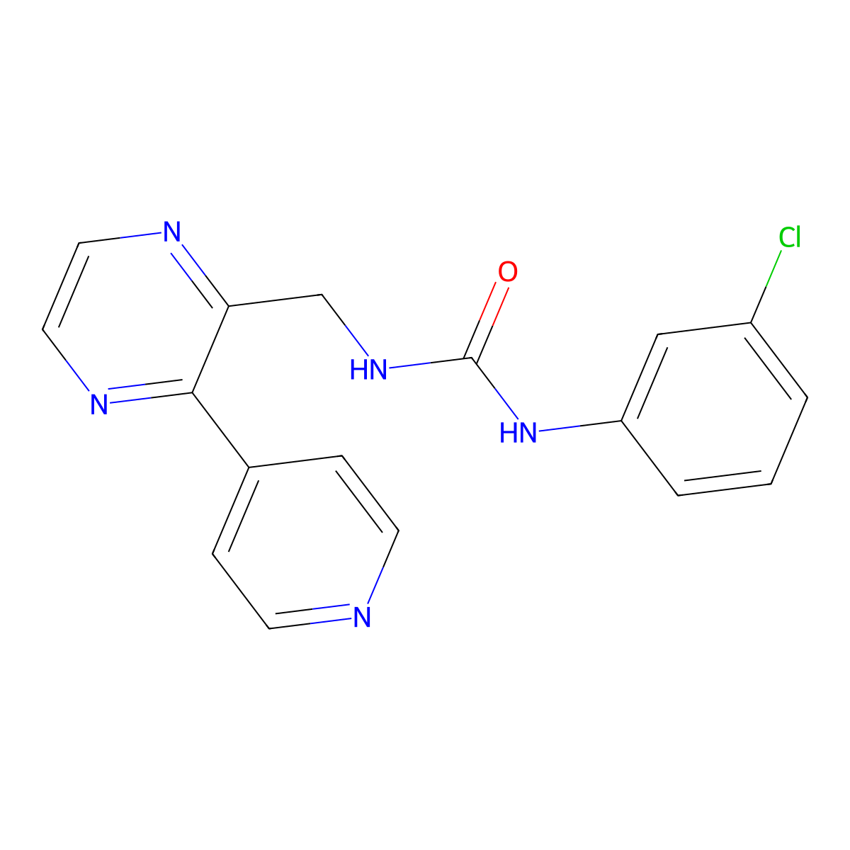 1-(3-Chlorophenyl)-3-{[3-(pyridin-4-yl)pyrazin-2-yl]methyl}urea molecular structure, CAS 2097929-33-2