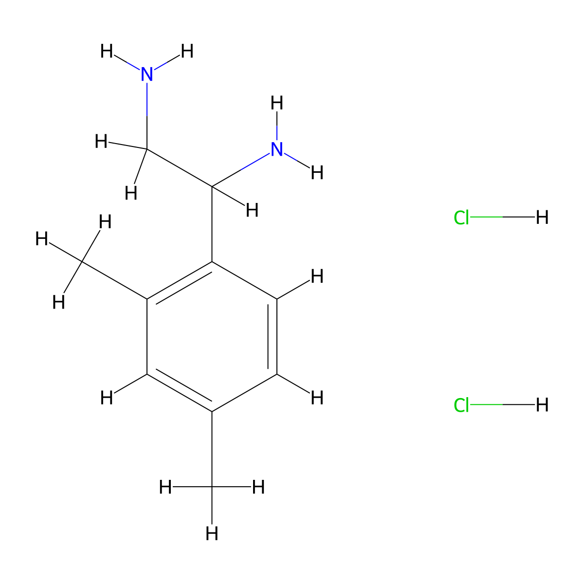 1-(2,4-Dimethylphenyl)ethane-1,2-diamine dihydrochloride molecular structure, CAS 2097929-51-4