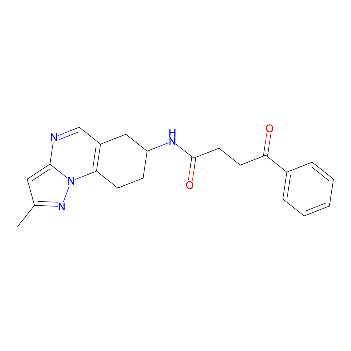 N-{2-methyl-6H,7H,8H,9H-pyrazolo[1,5-a]quinazolin-7-yl}-4-oxo-4-phenylbutanamide molecular structure, CAS 2097929-92-3