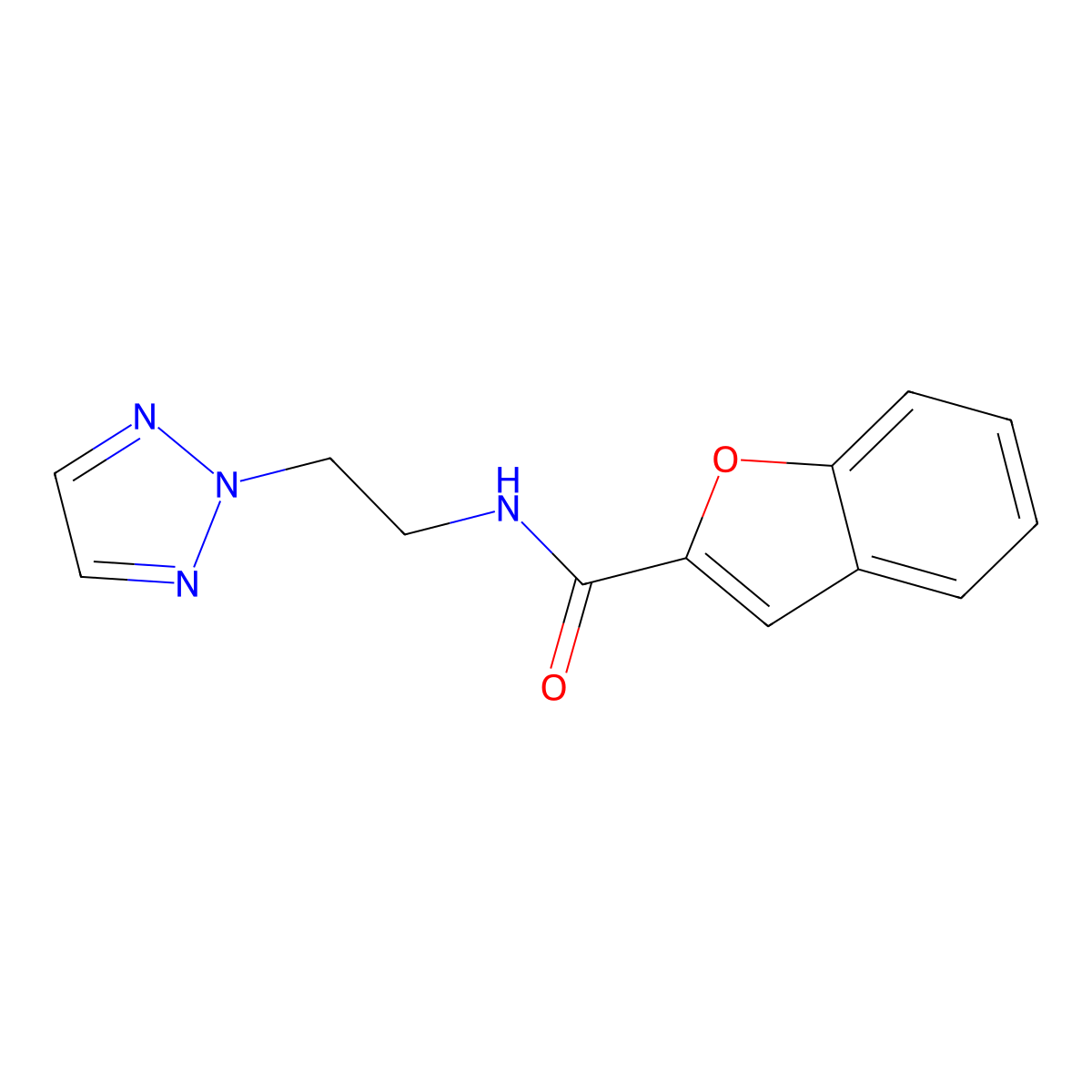 N-(2-(2H-1,2,3-triazol-2-yl)ethyl)benzofuran-2-carboxamide molecular structure, CAS 2097930-03-3