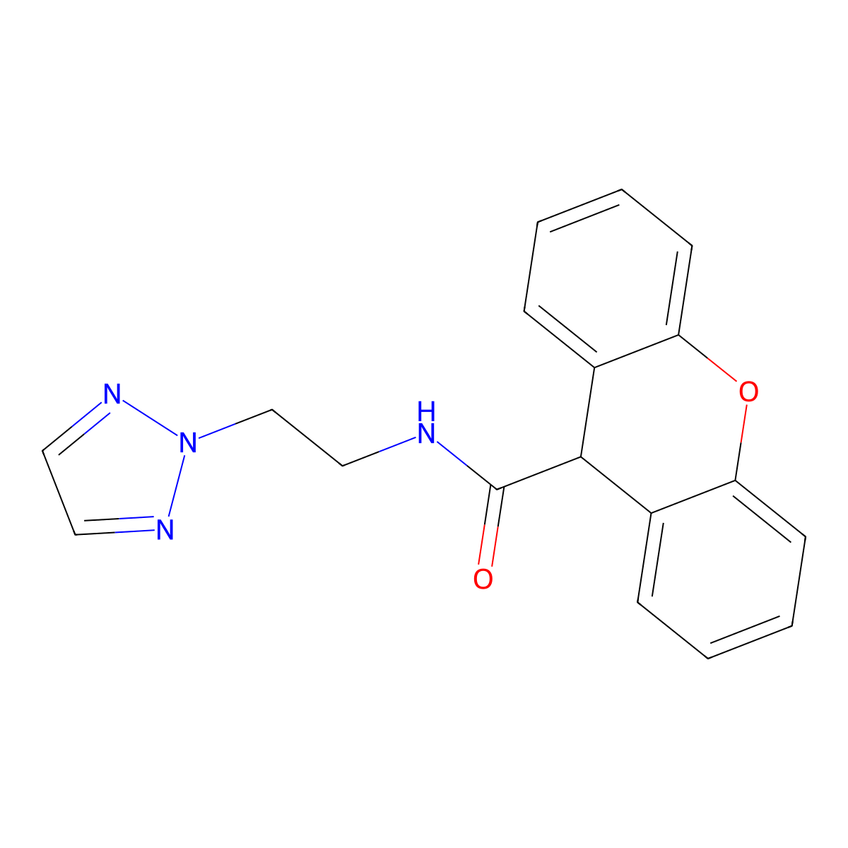 N-[2-(2H-1,2,3-triazol-2-yl)ethyl]-9H-xanthene-9-carboxamide molecular structure, CAS 2097930-15-7