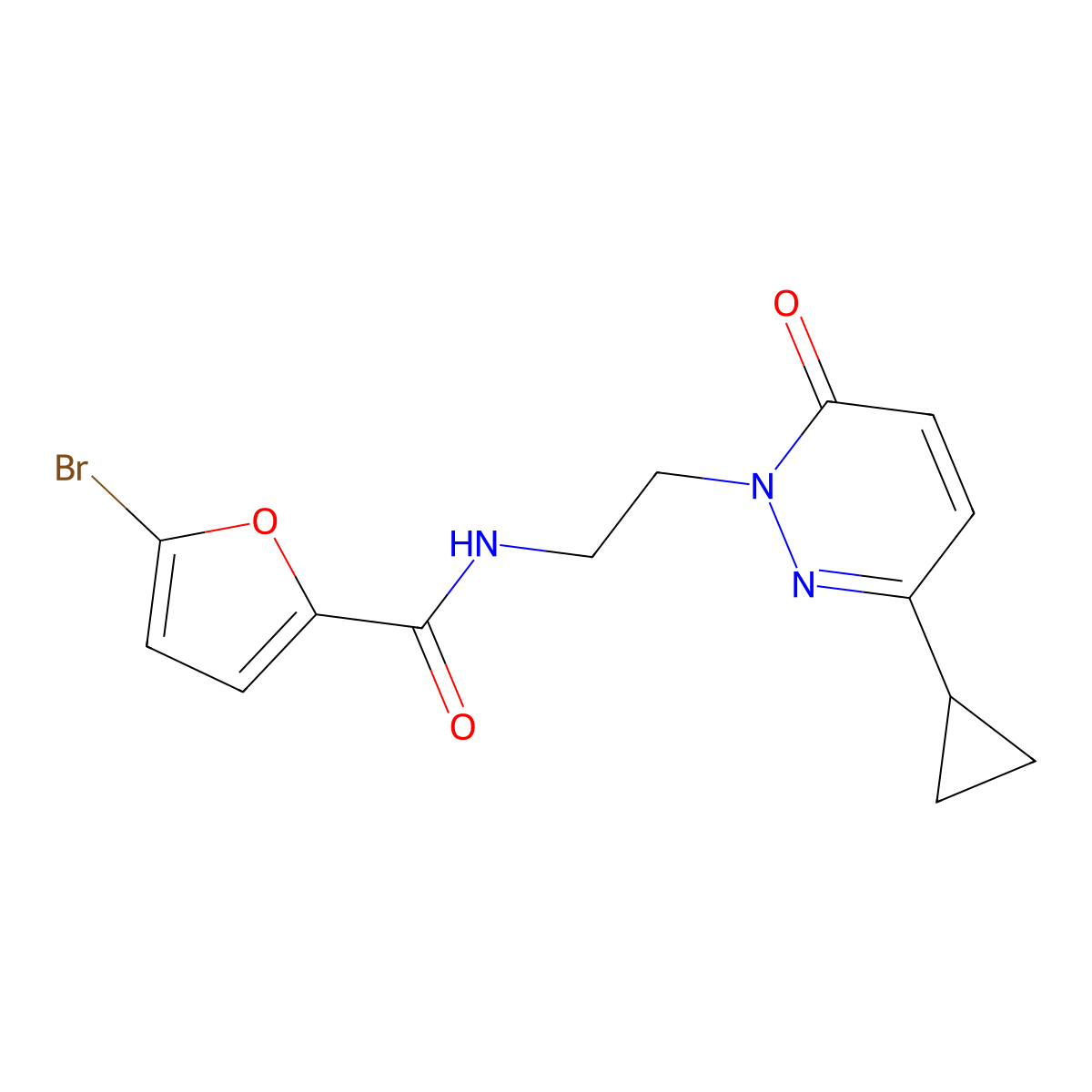 5-bromo-N-(2-(3-cyclopropyl-6-oxopyridazin-1(6H)-yl)ethyl)furan-2-carboxamide molecular structure, CAS 2097931-34-3