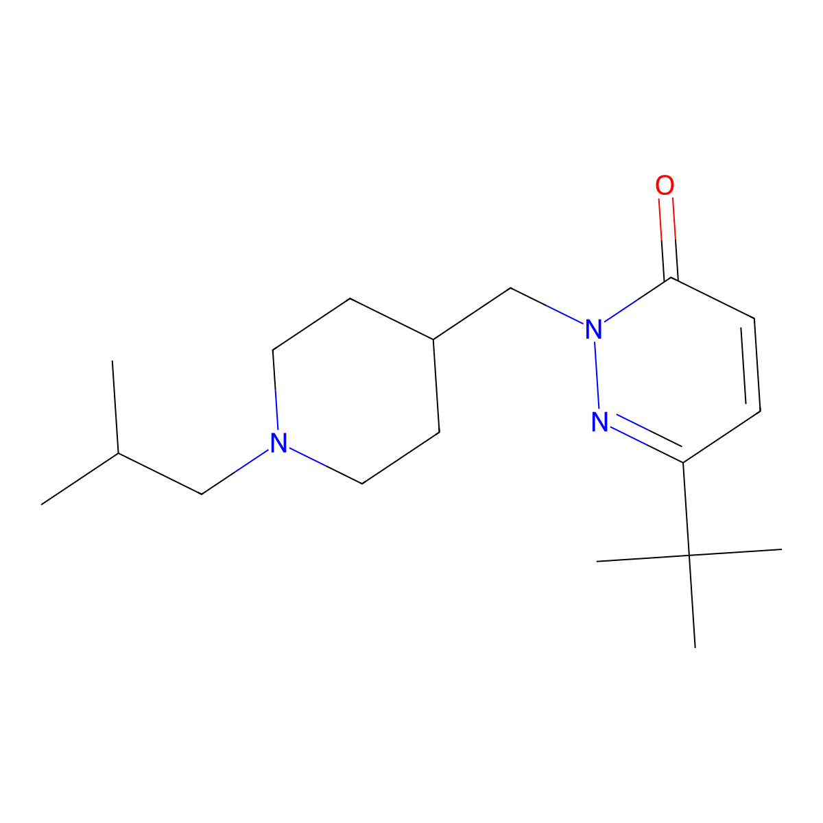 6-Tert-butyl-2-{[1-(2-methylpropyl)piperidin-4-yl]methyl}-2,3-dihydropyridazin-3-one molecular structure, CAS 2097931-55-8