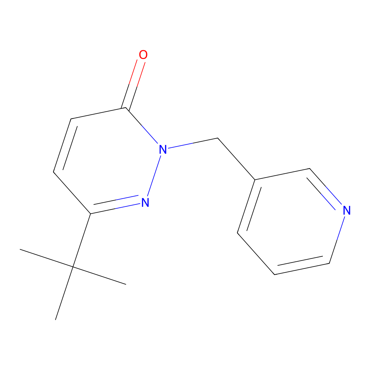 6-Tert-butyl-2-[(pyridin-3-yl)methyl]-2,3-dihydropyridazin-3-one molecular structure, CAS 2097931-62-7