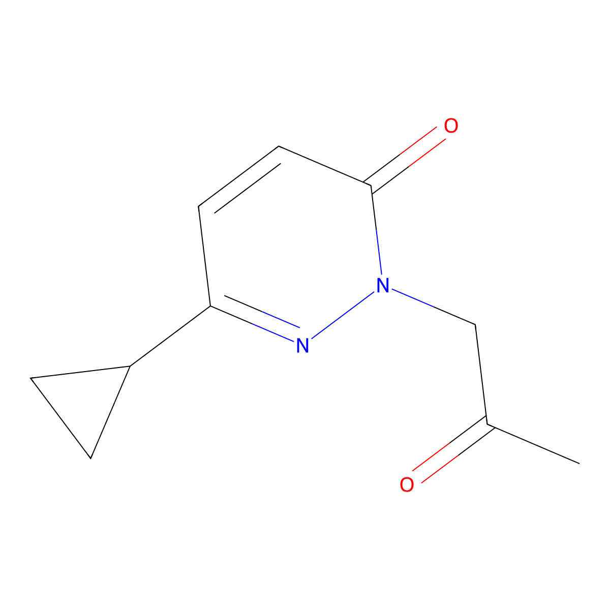 6-Cyclopropyl-2-(2-oxopropyl)-2,3-dihydropyridazin-3-one molecular structure, CAS 2097931-65-0