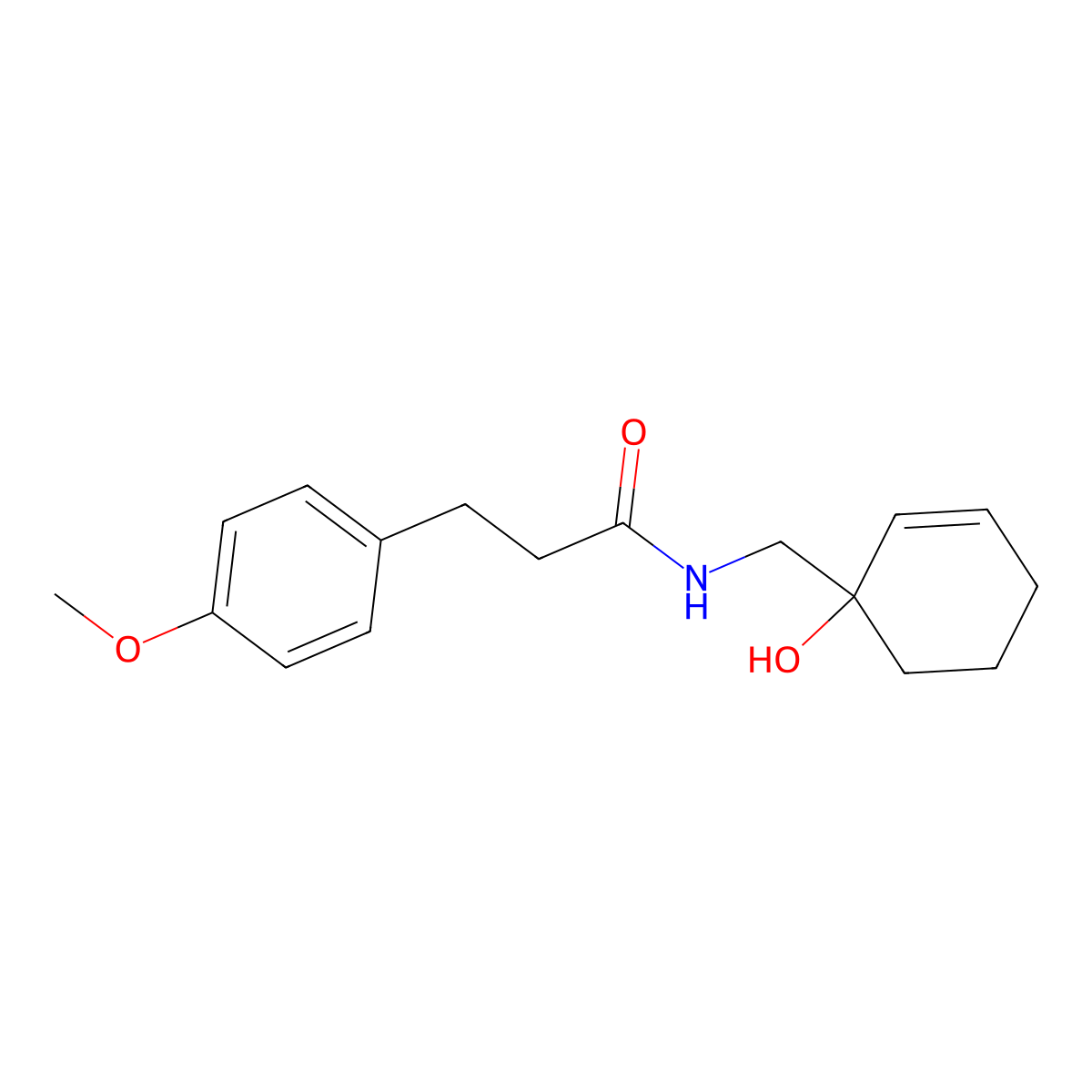 N-[(1-hydroxycyclohex-2-en-1-yl)methyl]-3-(4-methoxyphenyl)propanamide molecular structure, CAS 2097931-67-2