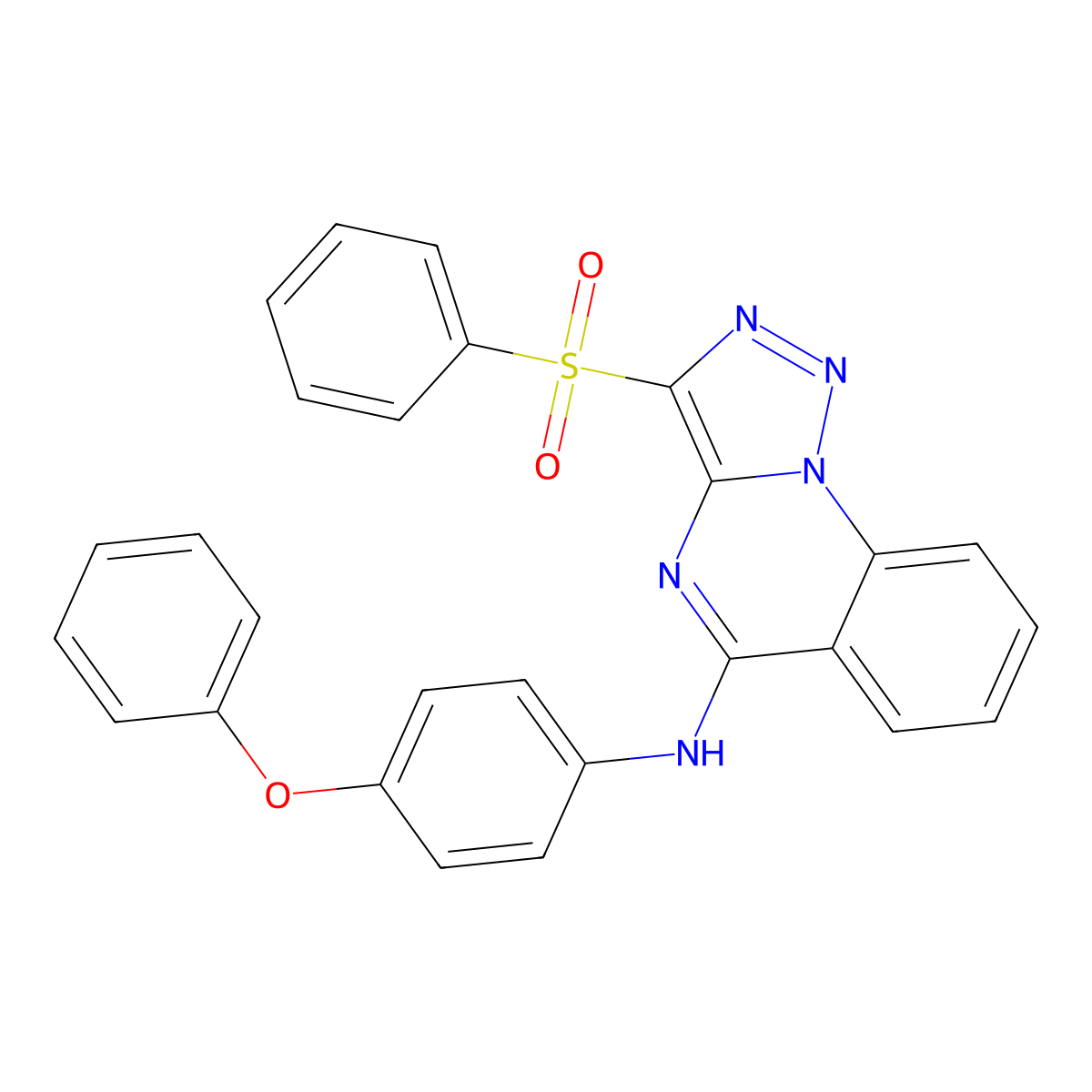 3-(benzenesulfonyl)-N-(4-phenoxyphenyl)-[1,2,3]triazolo[1,5-a]quinazolin-5-amine molecular structure, CAS 2097931-84-3