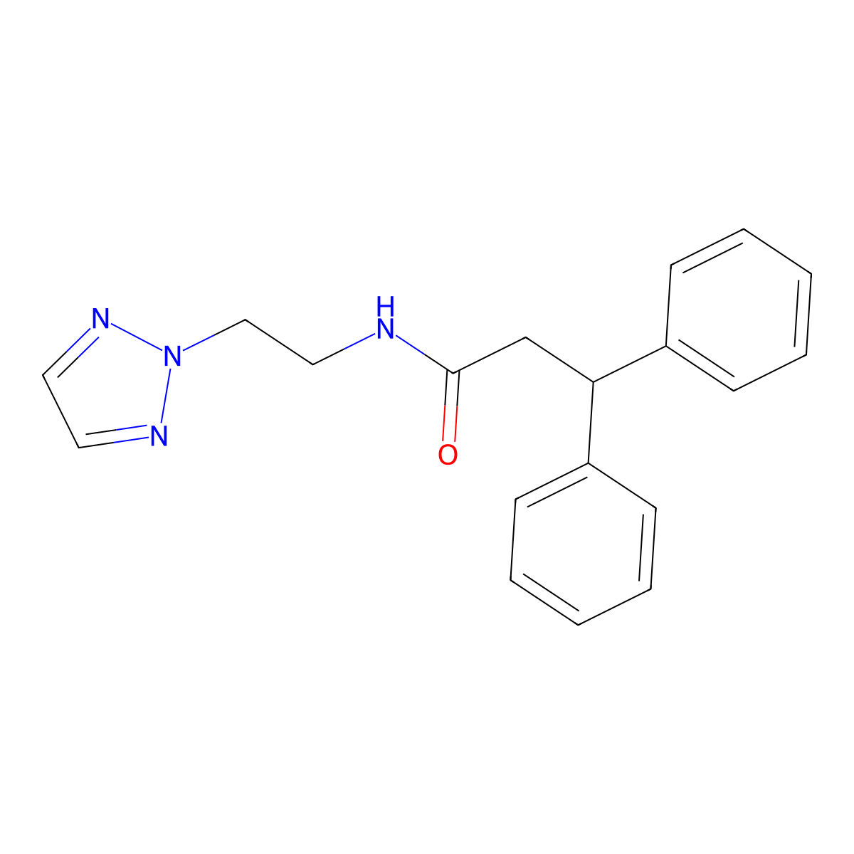 N-(2-(2H-1,2,3-triazol-2-yl)ethyl)-3,3-diphenylpropanamide molecular structure, CAS 2097932-29-9