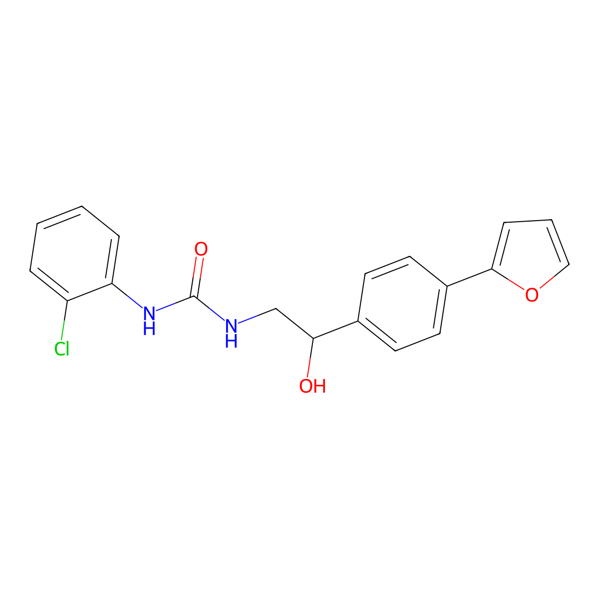 3-(2-Chlorophenyl)-1-{2-[4-(furan-2-yl)phenyl]-2-hydroxyethyl}urea molecular structure, CAS 2097932-35-7