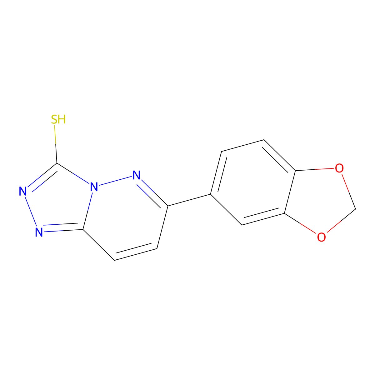 6-(2H-1,3-benzodioxol-5-yl)-[1,2,4]triazolo[4,3-b]pyridazine-3-thiol molecular structure, CAS 2097932-88-0
