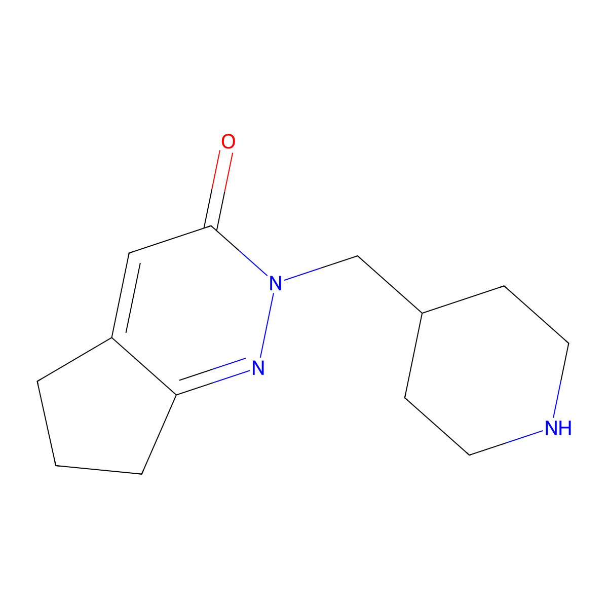2-[(piperidin-4-yl)methyl]-2H,3H,5H,6H,7H-cyclopenta[c]pyridazin-3-one molecular structure, CAS 2097932-92-6