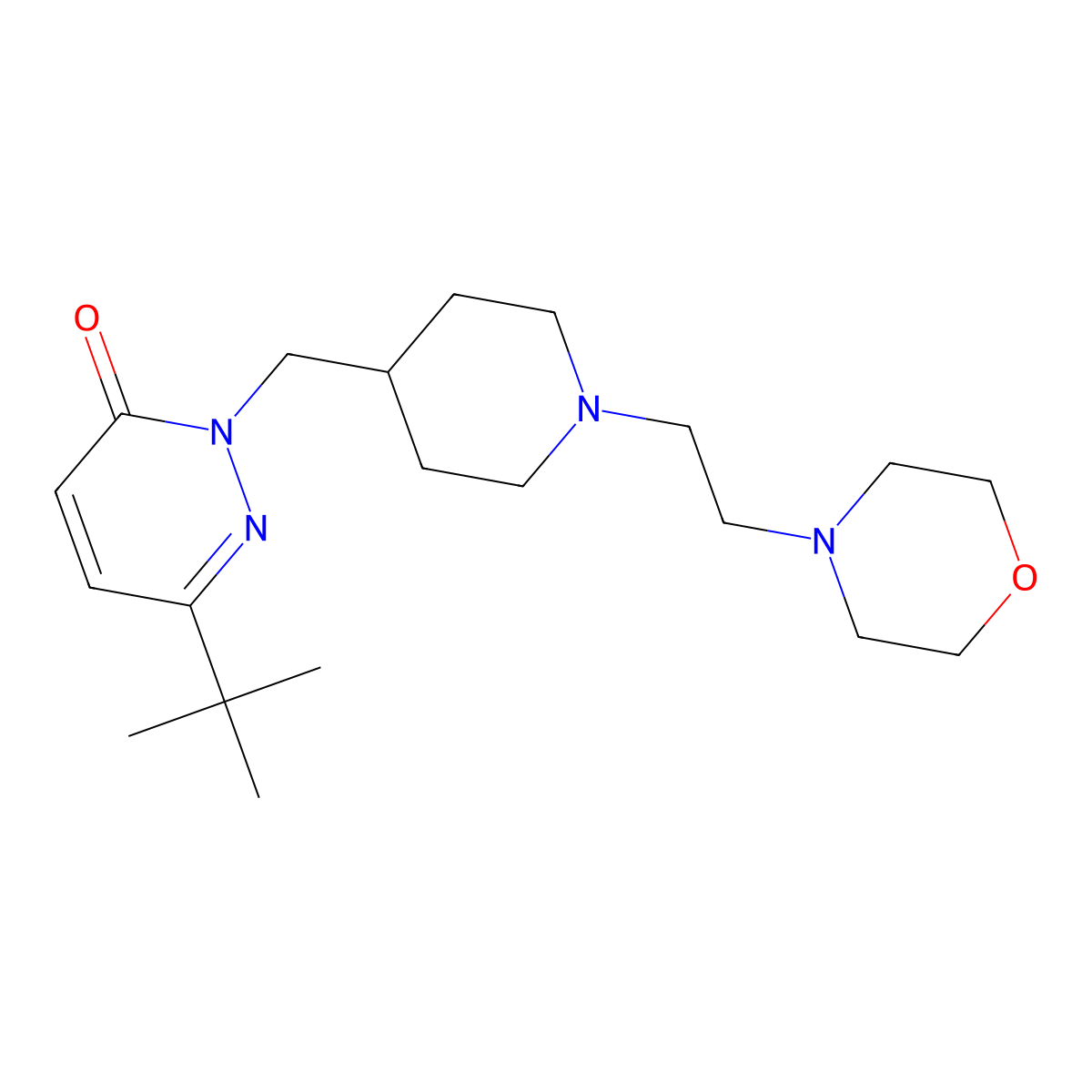 6-Tert-butyl-2-({1-[2-(morpholin-4-yl)ethyl]piperidin-4-yl}methyl)-2,3-dihydropyridazin-3-one molecular structure, CAS 2097932-97-1