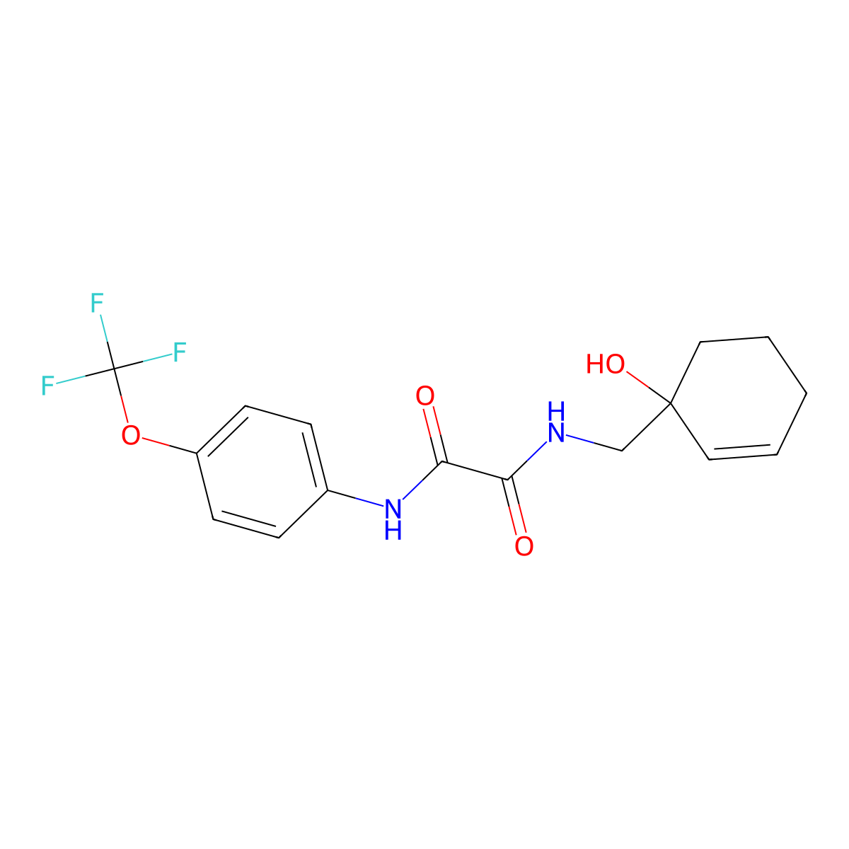 N-[(1-hydroxycyclohex-2-en-1-yl)methyl]-N'-[4-(trifluoromethoxy)phenyl]ethanediamide molecular structure, CAS 2097933-17-8