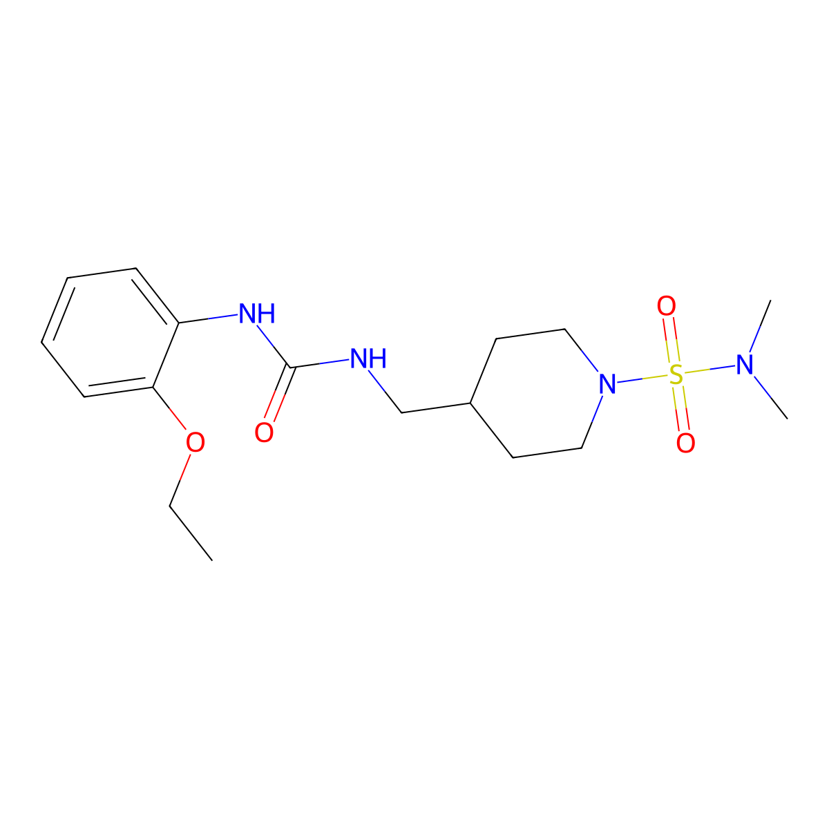 3-{[1-(Dimethylsulfamoyl)piperidin-4-yl]methyl}-1-(2-ethoxyphenyl)urea molecular structure, CAS 2097933-71-4