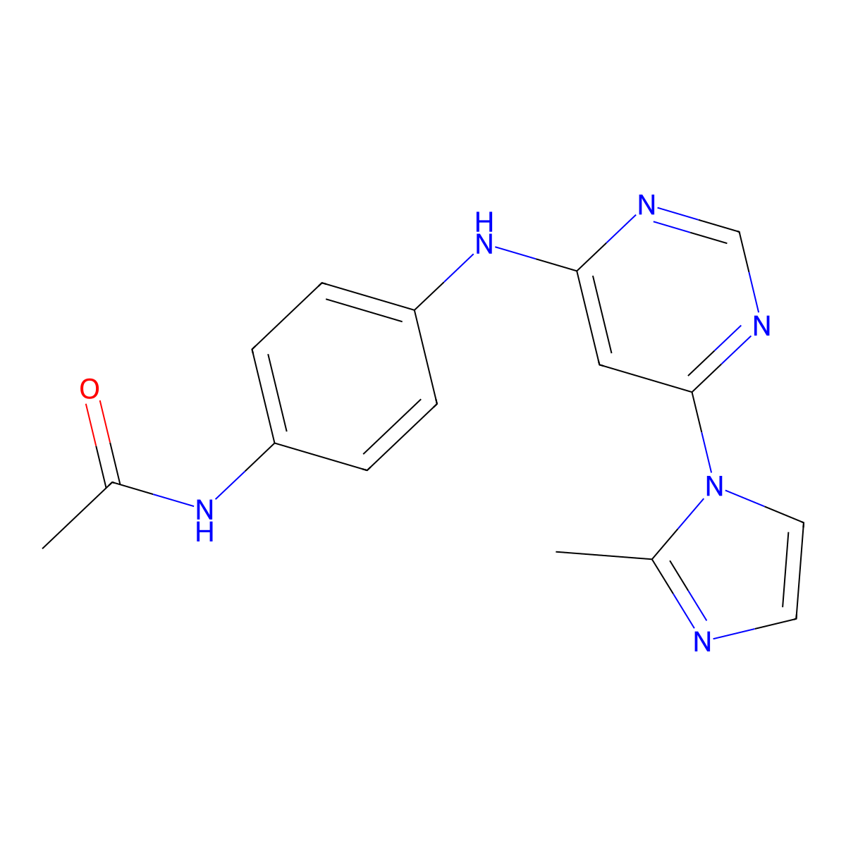 N-(4-{[6-(2-methyl-1H-imidazol-1-yl)pyrimidin-4-yl]amino}phenyl)acetamide molecular structure, CAS 2097934-38-6