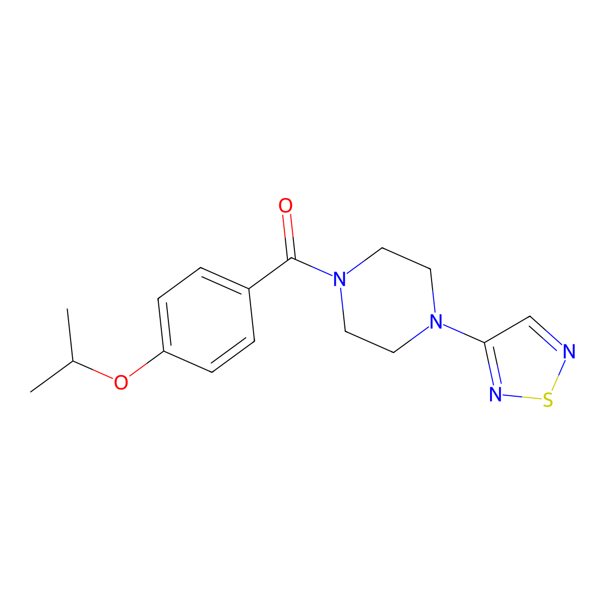 1-[4-(Propan-2-yloxy)benzoyl]-4-(1,2,5-thiadiazol-3-yl)piperazine molecular structure, CAS 2097934-77-3
