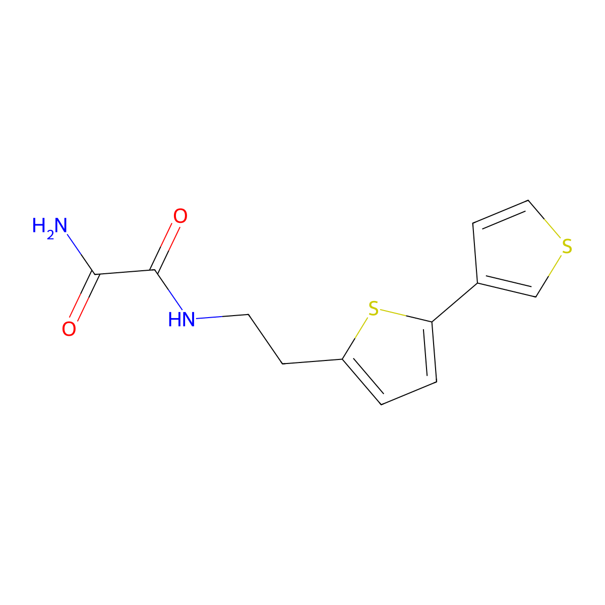 N'-(2-{[2,3'-bithiophene]-5-yl}ethyl)ethanediamide molecular structure, CAS 2097934-95-5