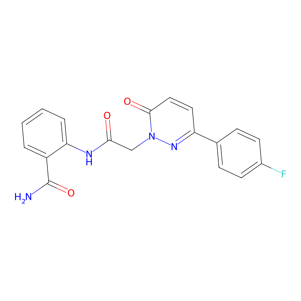 2-(2-(3-(4-fluorophenyl)-6-oxopyridazin-1(6H)-yl)acetamido)benzamide molecular structure, CAS 2097935-10-7