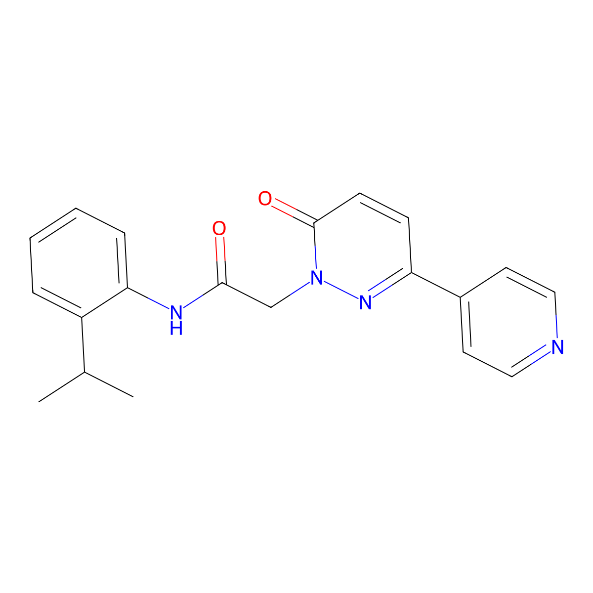 N-(2-isopropylphenyl)-2-(6-oxo-3-(pyridin-4-yl)pyridazin-1(6H)-yl)acetamide molecular structure, CAS 2097935-14-1