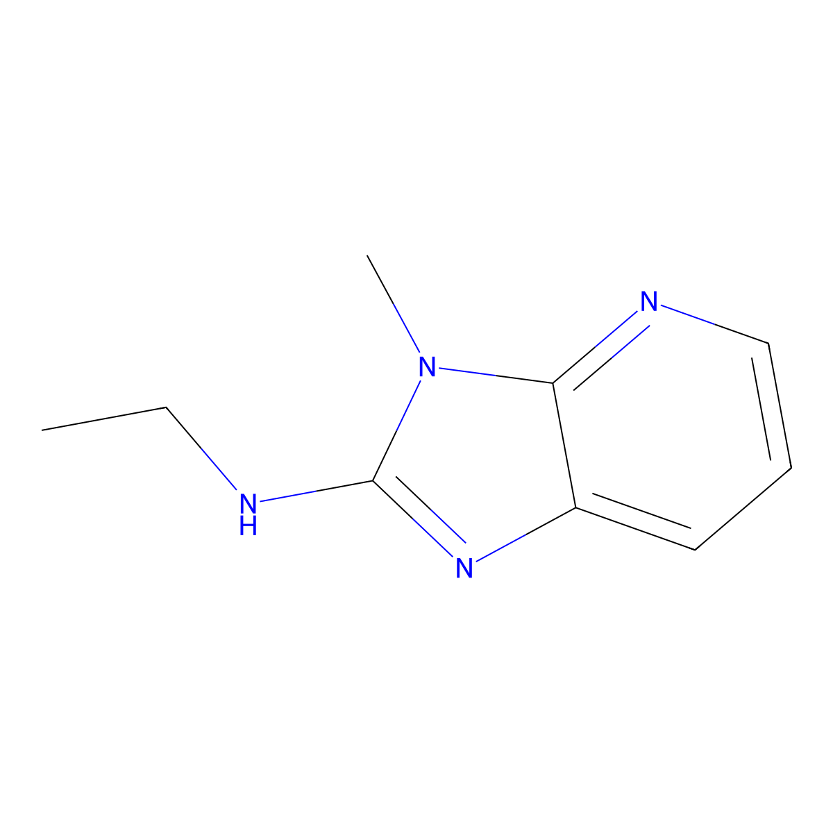 N-ethyl-3-methyl-3H-imidazo[4,5-b]pyridin-2-amine molecular structure, CAS 2097935-20-9