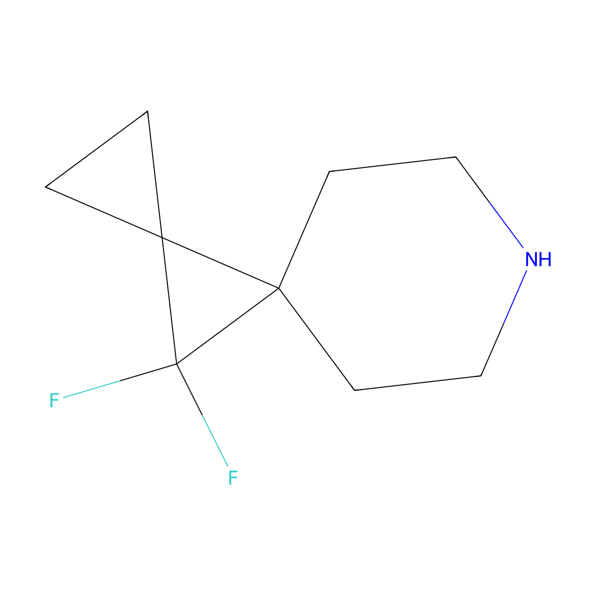 10,10-Difluoro-7-azadispiro[2.0.5^{4}.1^{3}]decane molecular structure, CAS 2097935-50-5