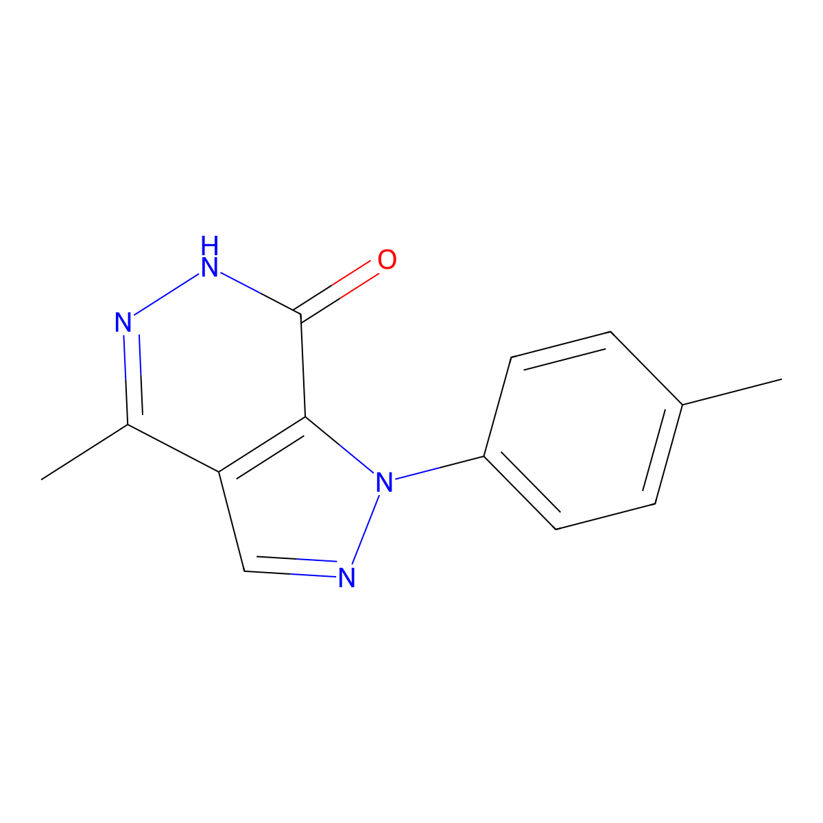 4-methyl-1-(4-methylphenyl)-1H,6H,7H-pyrazolo[3,4-d]pyridazin-7-one molecular structure, CAS 2097935-56-1