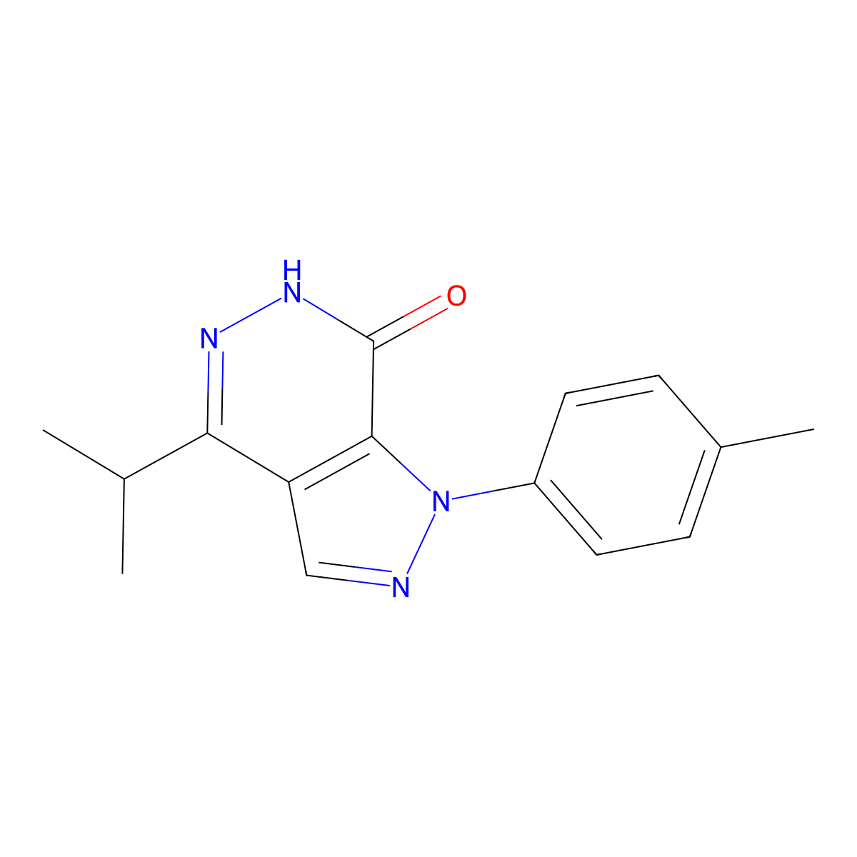 1-(4-methylphenyl)-4-(propan-2-yl)-1H,6H,7H-pyrazolo[3,4-d]pyridazin-7-one molecular structure, CAS 2097935-78-7