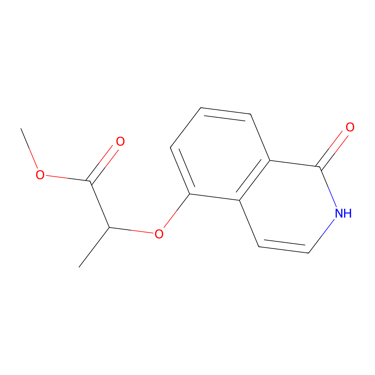 Methyl 2-[(1-oxo-1,2-dihydroisoquinolin-5-yl)oxy]propanoate molecular structure, CAS 2097935-93-6