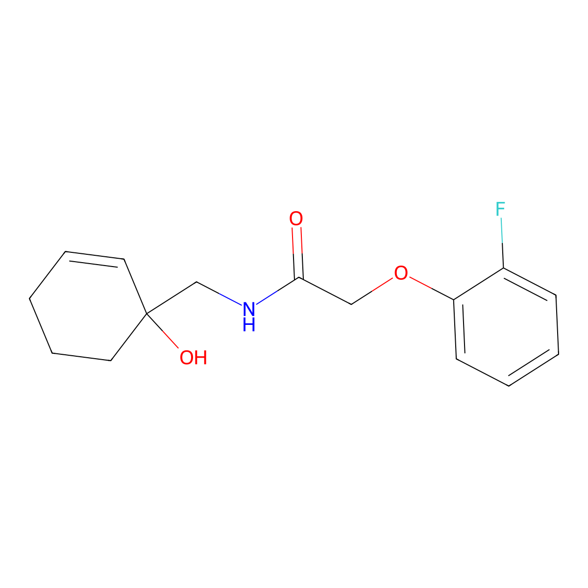2-(2-fluorophenoxy)-N-[(1-hydroxycyclohex-2-en-1-yl)methyl]acetamide molecular structure, CAS 2097935-99-2