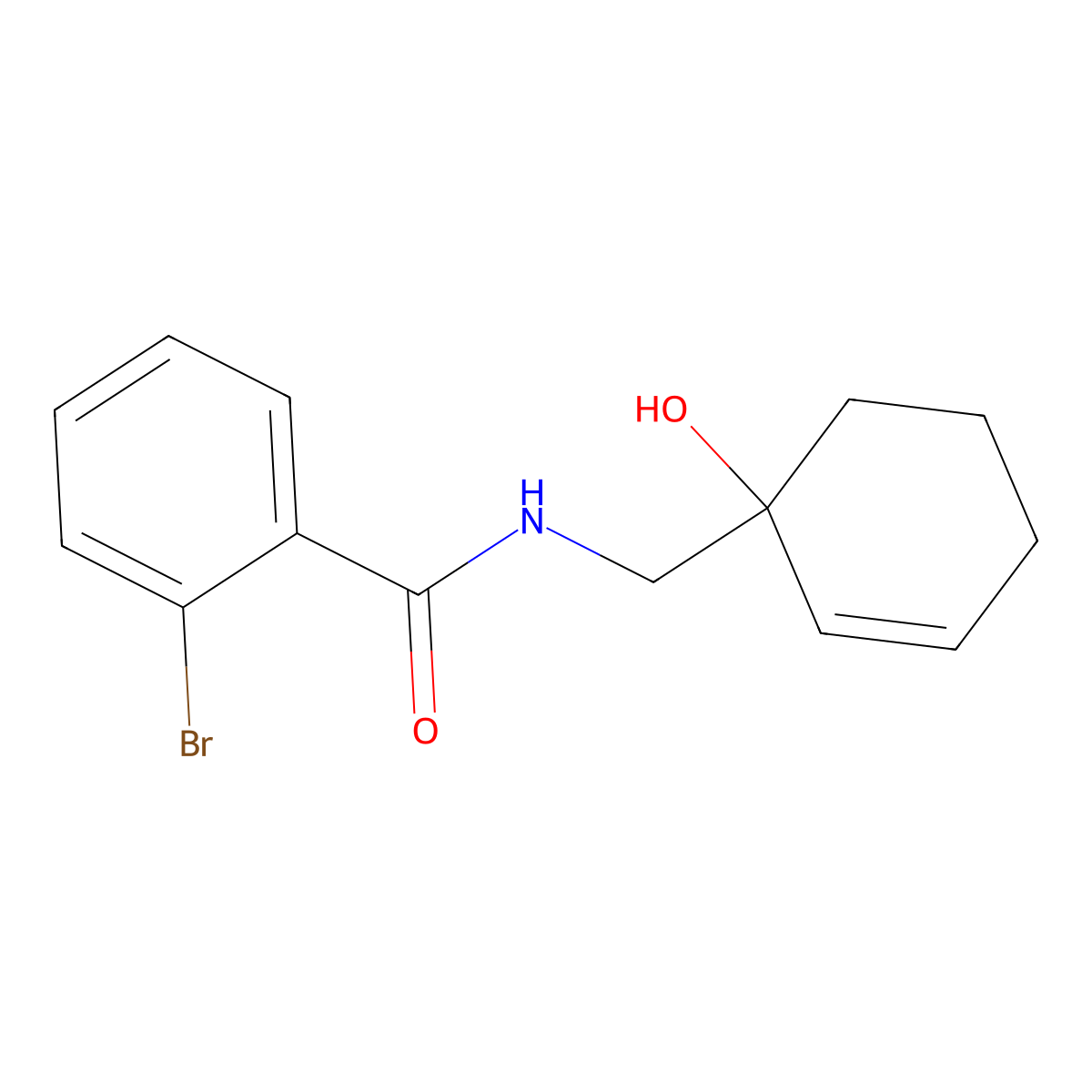 2-bromo-N-[(1-hydroxycyclohex-2-en-1-yl)methyl]benzamide molecular structure, CAS 2097936-05-3