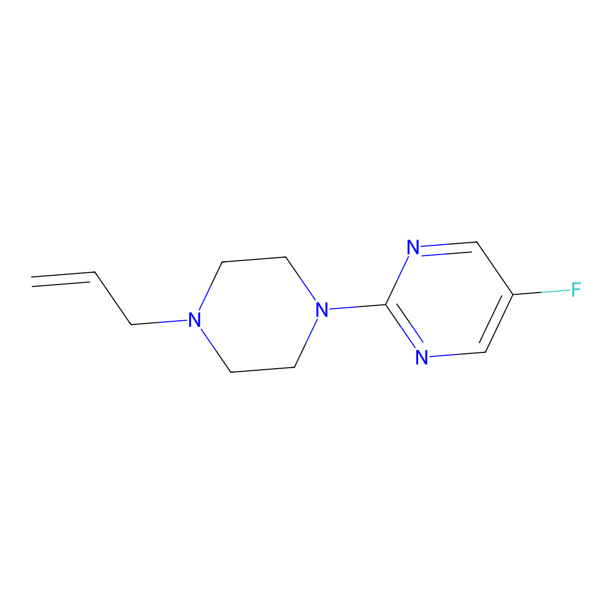 5-Fluoro-2-[4-(prop-2-en-1-yl)piperazin-1-yl]pyrimidine molecular structure, CAS 2097936-07-5