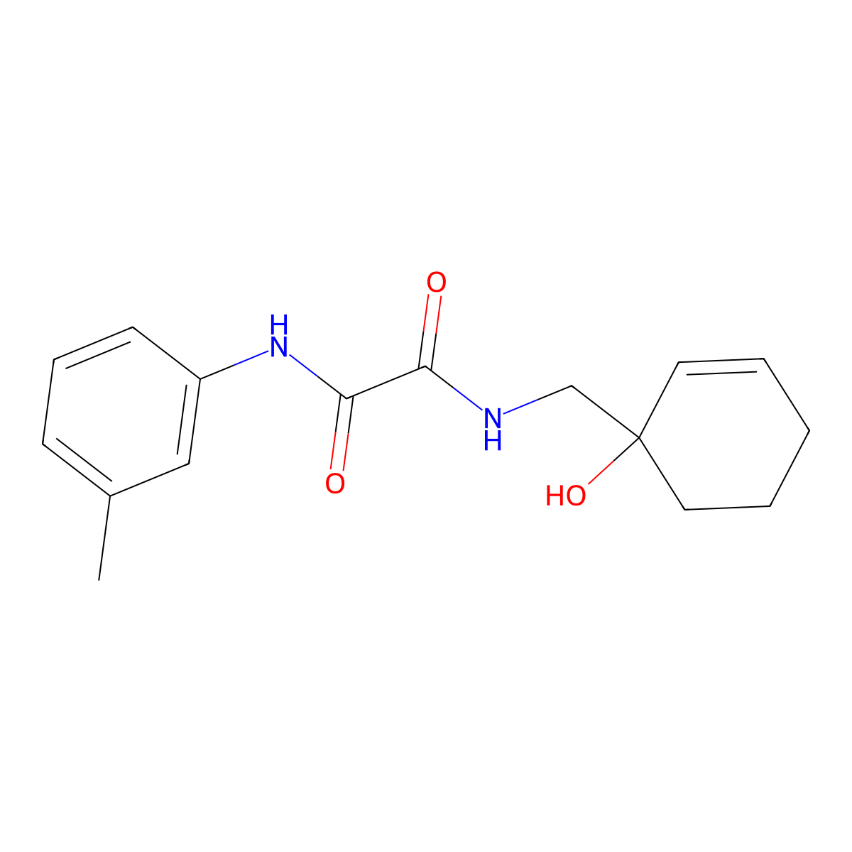 N-[(1-hydroxycyclohex-2-en-1-yl)methyl]-N'-(3-methylphenyl)ethanediamide molecular structure, CAS 2097936-14-4