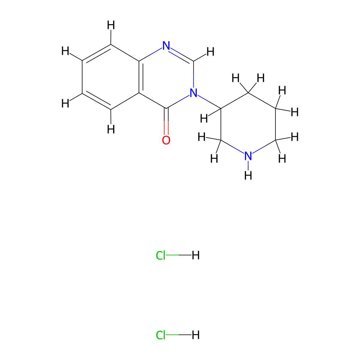 3-(Piperidin-3-yl)-3,4-dihydroquinazolin-4-one dihydrochloride molecular structure, CAS 2097936-80-4