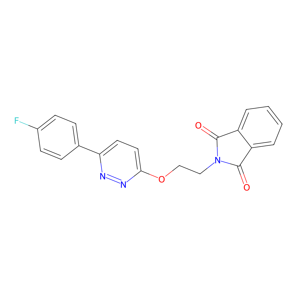 2-(2-((6-(4-Fluorophenyl)pyridazin-3-yl)oxy)ethyl)isoindoline-1,3-dione molecular structure, CAS 2097937-36-3