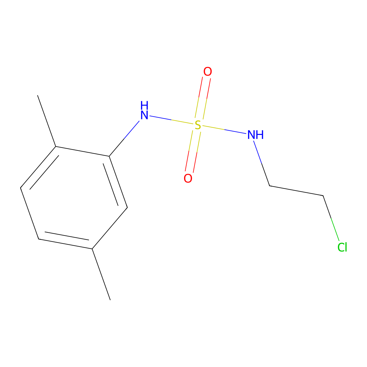 (2-Chloroethyl)[(2,5-dimethylphenyl)sulfamoyl]amine molecular structure, CAS 2097937-53-4