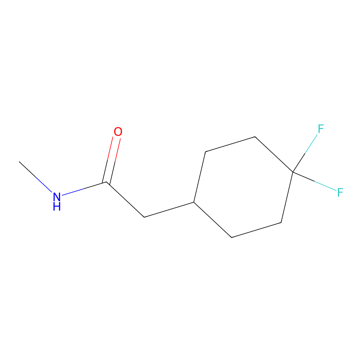 2-(4,4-difluorocyclohexyl)-N-methylacetamide molecular structure, CAS 2097937-65-8
