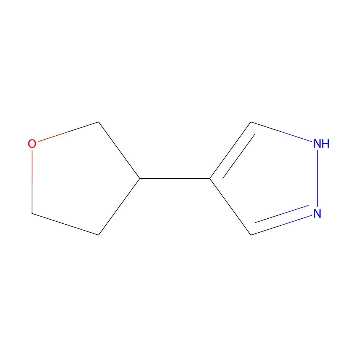 4-(oxolan-3-yl)-1H-pyrazole molecular structure, CAS 2097937-75-0