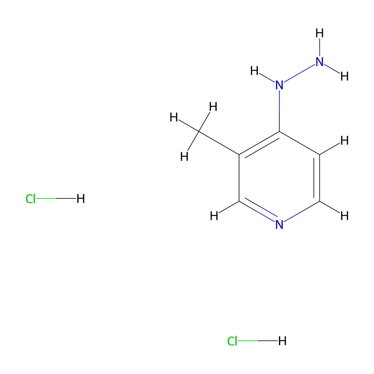 4-Hydrazinyl-3-methylpyridine dihydrochloride molecular structure, CAS 2097938-62-8