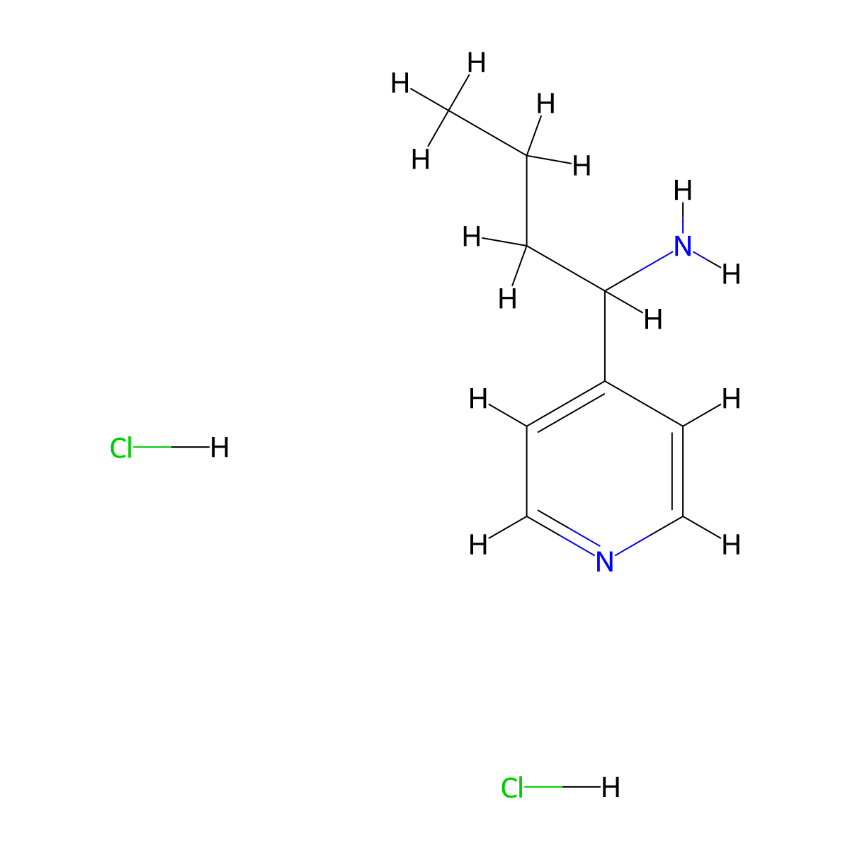 1-(Pyridin-4-yl)butan-1-amine dihydrochloride molecular structure, CAS 2097938-67-3