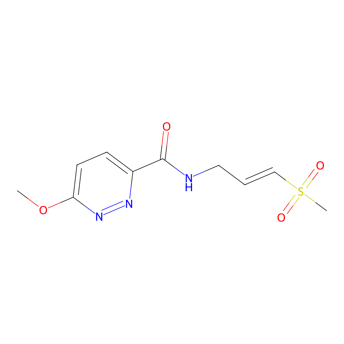 N-[(2E)-3-methanesulfonylprop-2-en-1-yl]-6-methoxypyridazine-3-carboxamide molecular structure, CAS 2097941-19-8