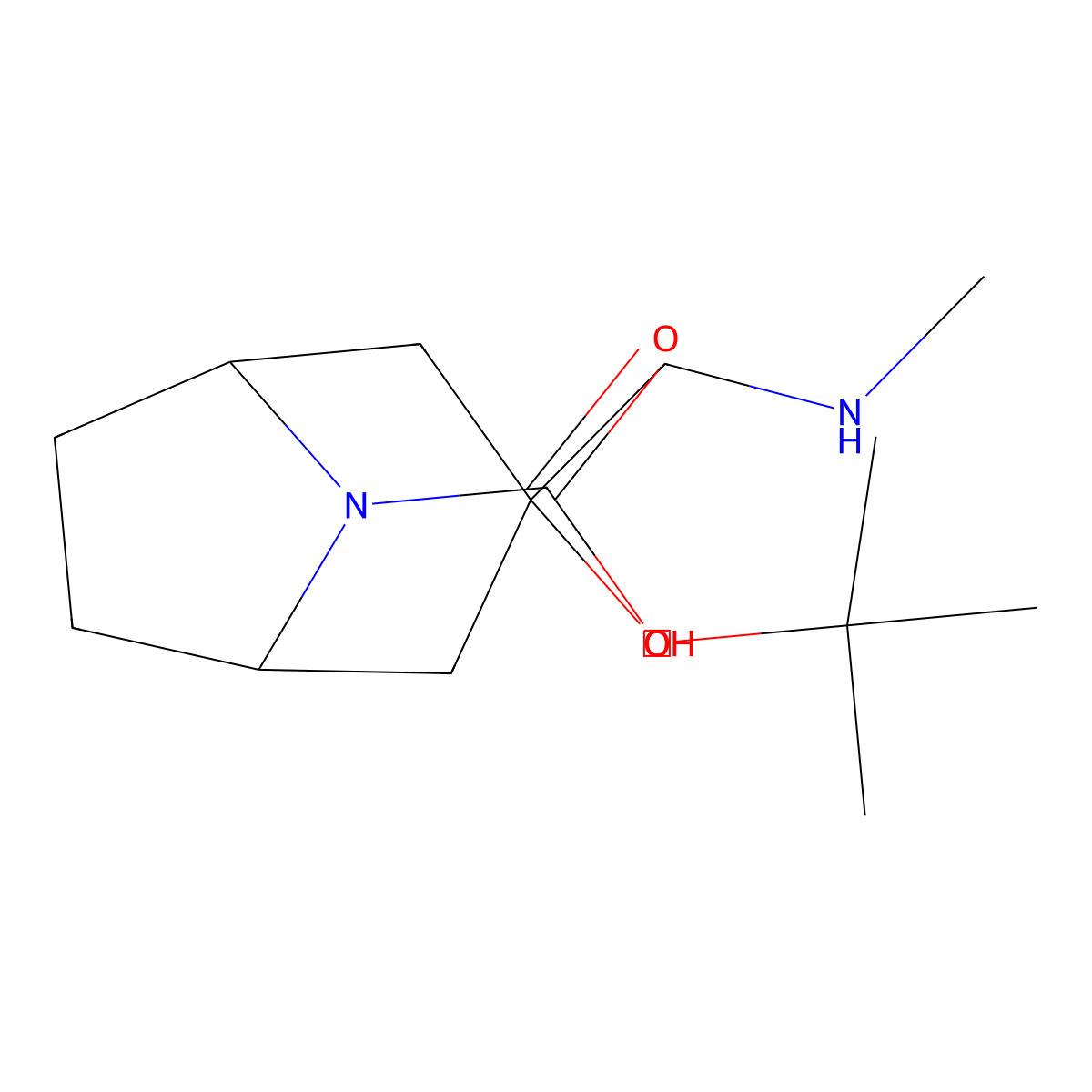 Tert-butyl 3-hydroxy-3-((methylamino)methyl)-8-azabicyclo[3.2.1]octane-8-carboxylate molecular structure, CAS 2097944-01-7