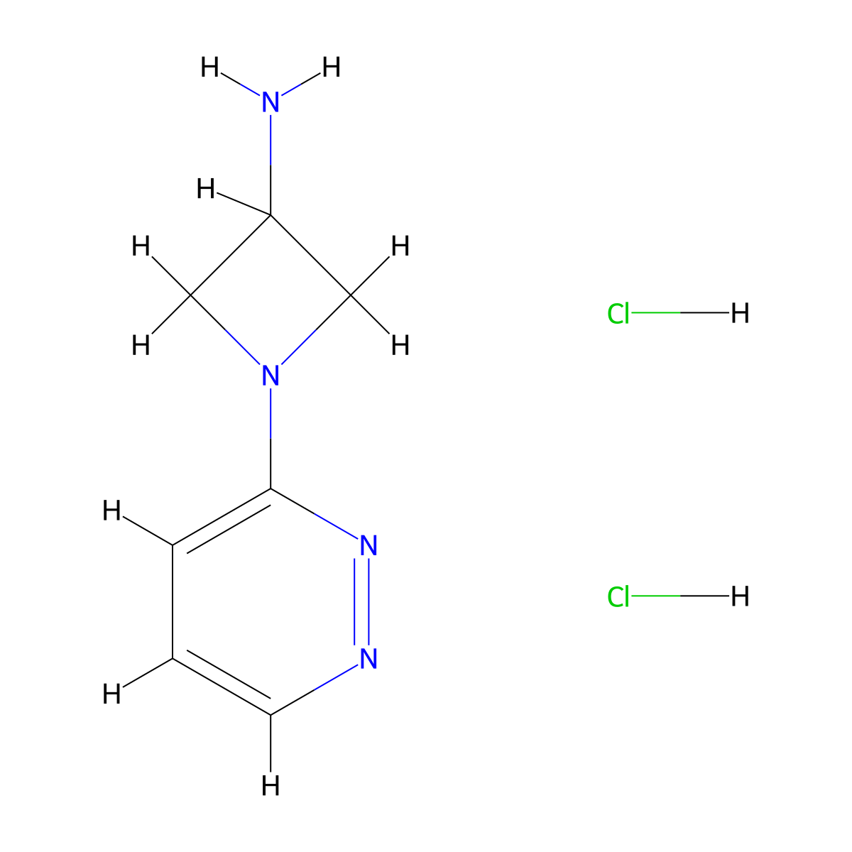 1-(Pyridazin-3-yl)azetidin-3-amine dihydrochloride molecular structure, CAS 2097948-05-3