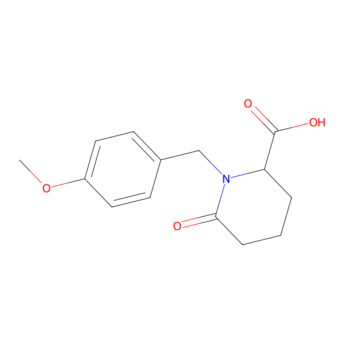 1-(4-Methoxybenzyl)-6-oxopiperidine-2-carboxylic acid molecular structure, CAS 2097948-27-9