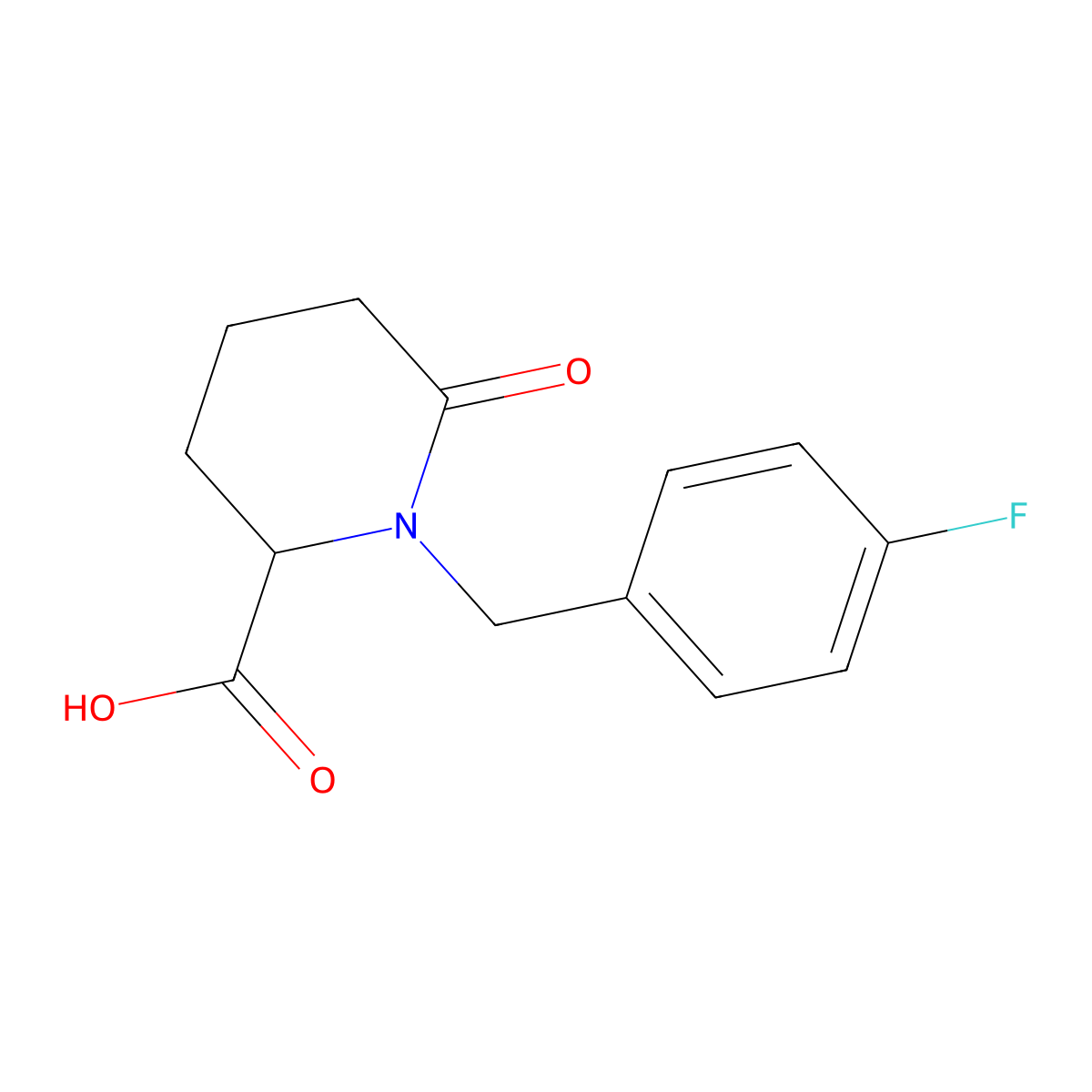 1-(4-Fluorobenzyl)-6-oxopiperidine-2-carboxylic acid molecular structure, CAS 2097949-81-8