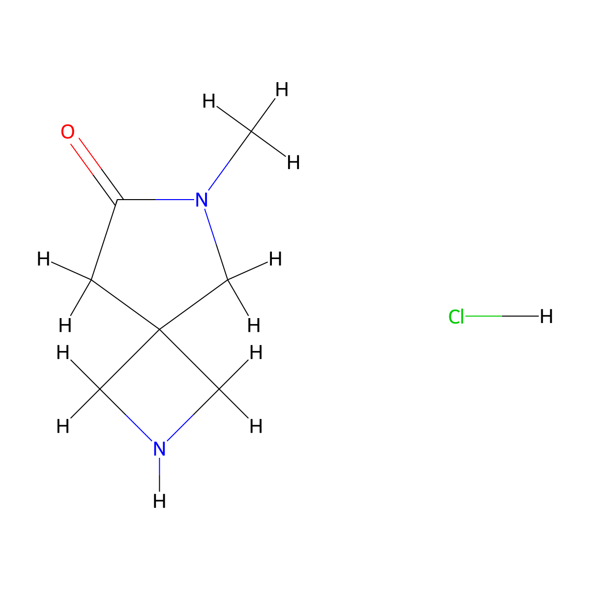 6-Methyl-2,6-diazaspiro[3.4]octan-7-one hydrochloride molecular structure, CAS 2097951-61-4