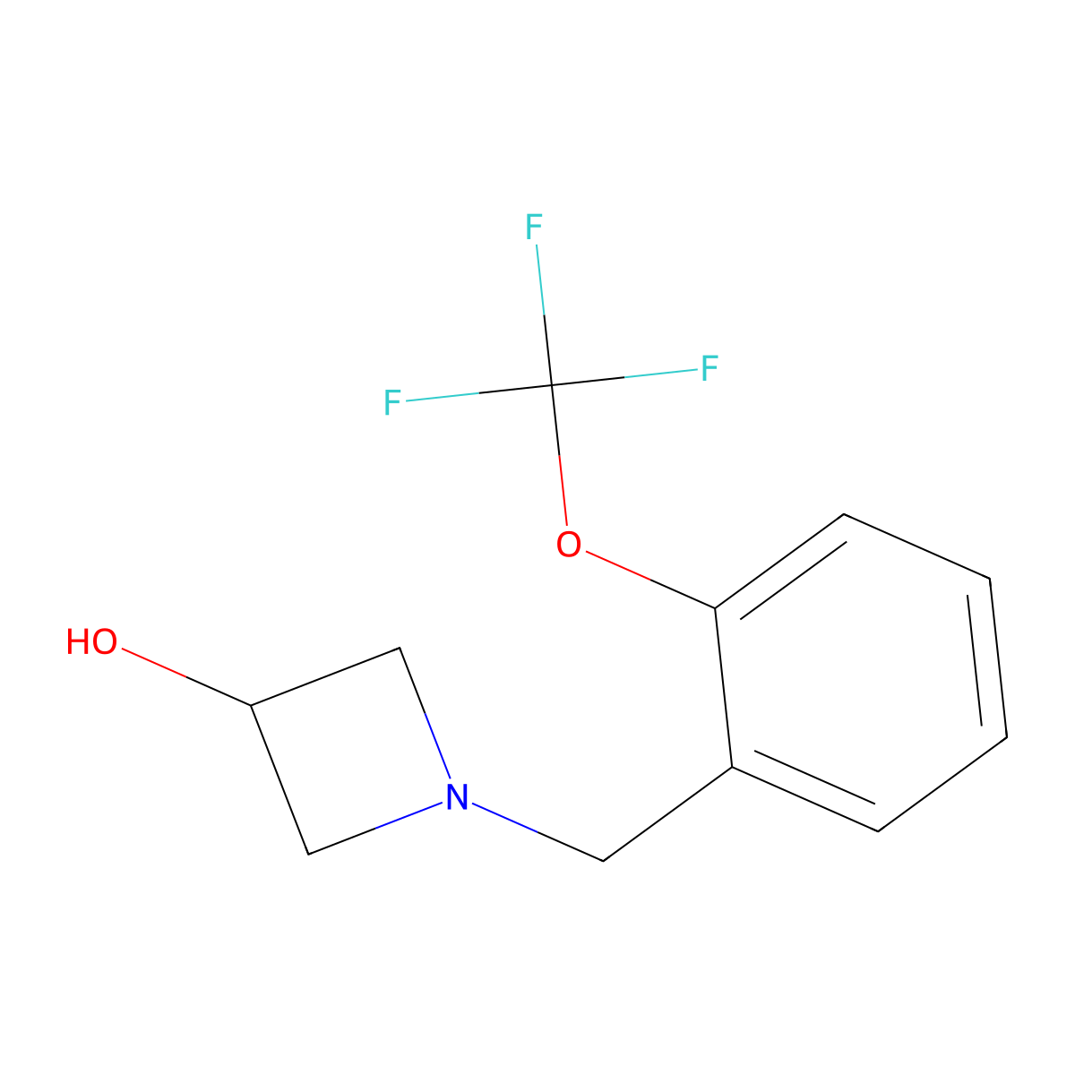1-(2-(Trifluoromethoxy)benzyl)azetidin-3-ol molecular structure, CAS 2097951-89-6