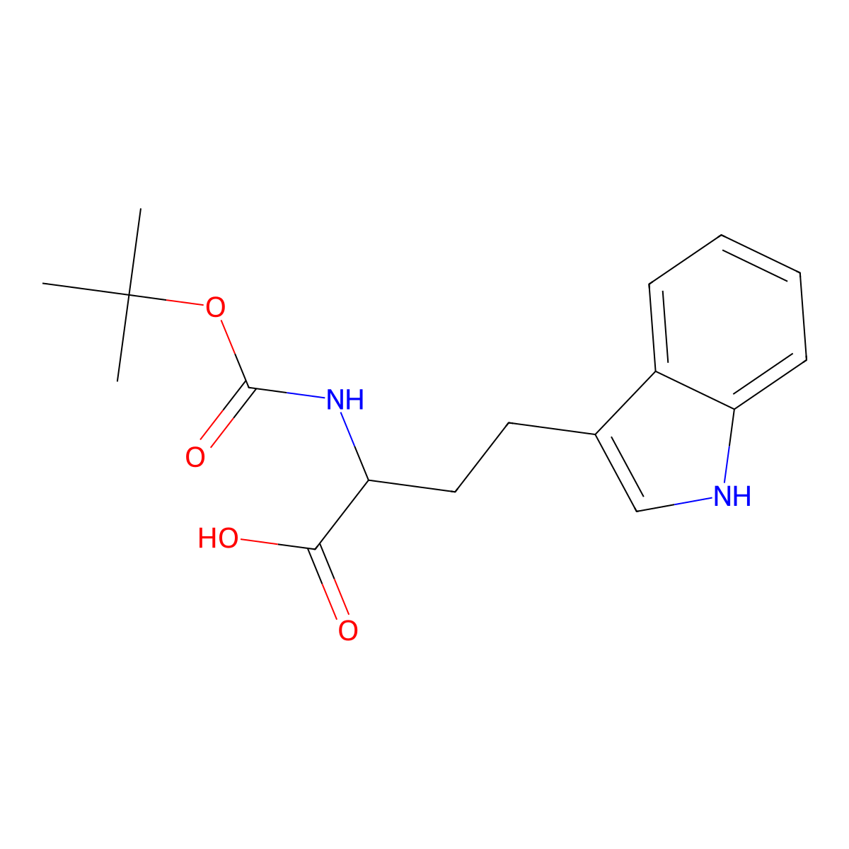 2-((tert-butoxycarbonyl)amino)-4-(1H-indol-3-yl)butanoic acid molecular structure, CAS 2097953-52-9