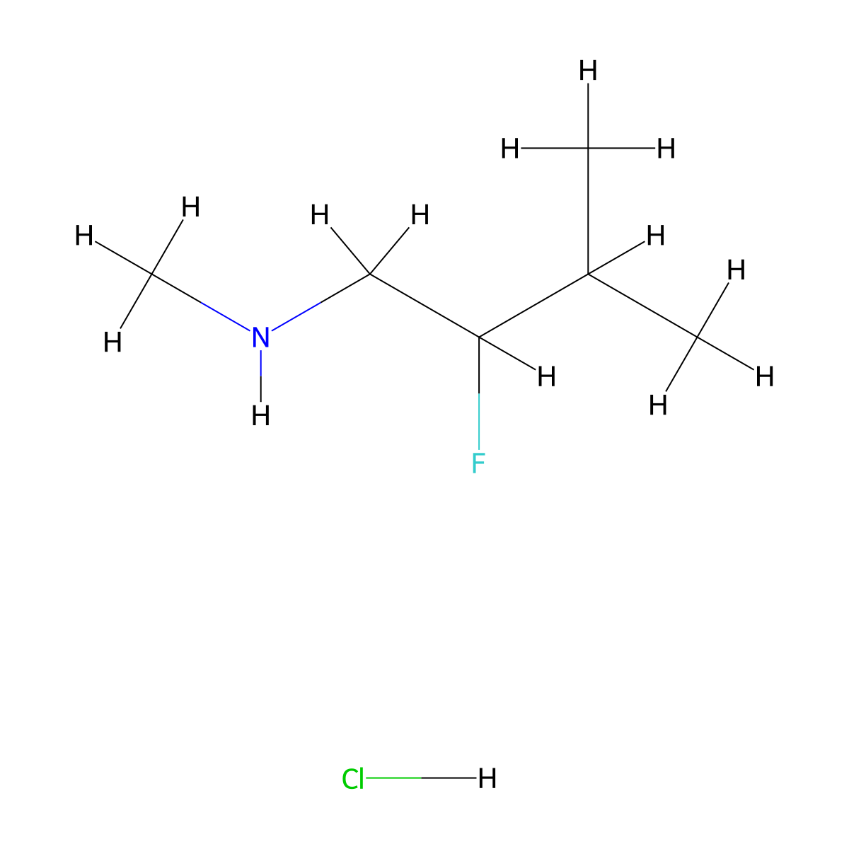 (2-Fluoro-3-methylbutyl)(methyl)amine hydrochloride molecular structure, CAS 2097956-61-9
