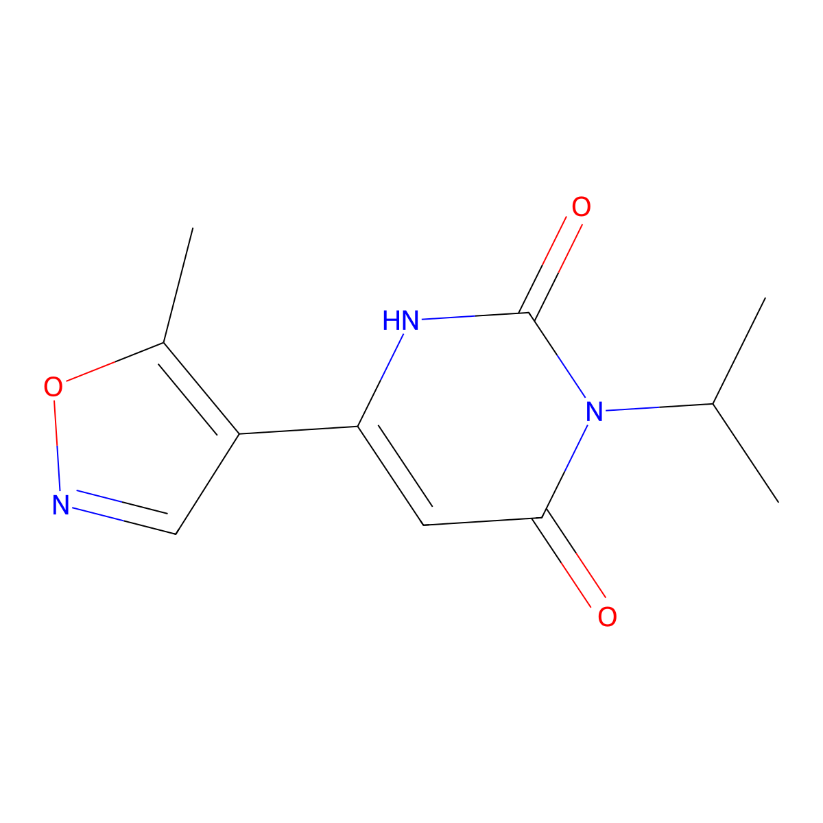 6-(5-Methyl-1,2-oxazol-4-yl)-3-(propan-2-yl)-1,2,3,4-tetrahydropyrimidine-2,4-dione molecular structure, CAS 2097956-68-6