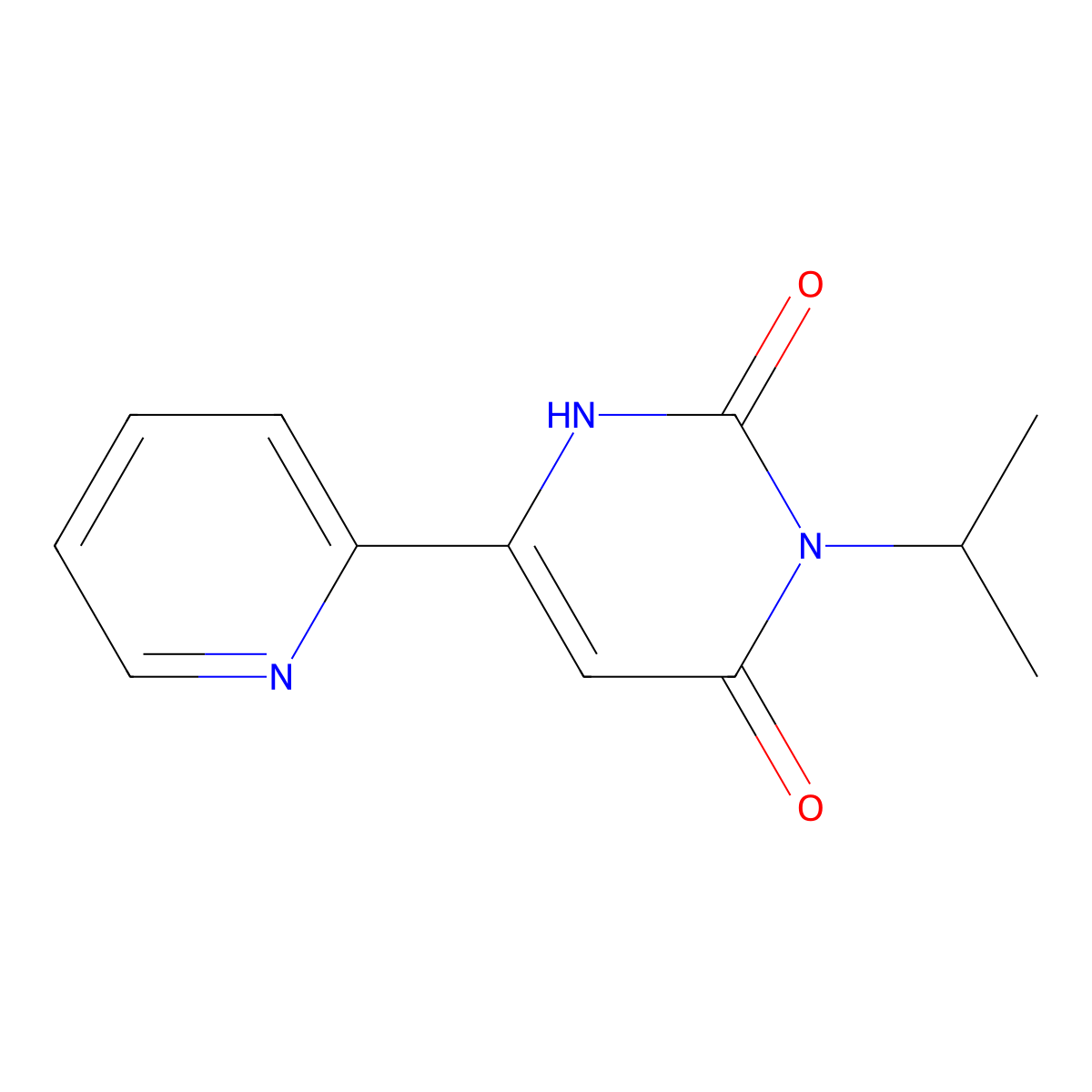 3-(Propan-2-yl)-6-(pyridin-2-yl)-1,2,3,4-tetrahydropyrimidine-2,4-dione molecular structure, CAS 2097956-77-7